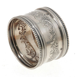 Anneau de serviette en argent, poinçon m