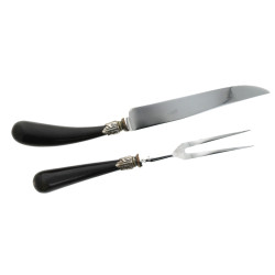 Beau couvert à découper manches corne, m