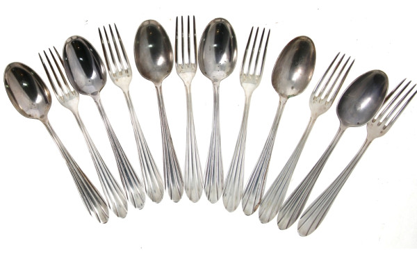 Ravinet Denfert - 6 couverts en métal ar