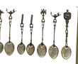 7 petites cuillères souvenirs en argent 