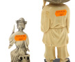 CHINE - 2 statuettes "Pêcheur" et "Femme