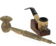 CHINE - Lot de 2 pipes, l'une en alliage