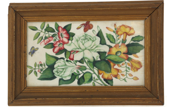 CHINE fin XIXè, début Xxè "Fleurs et pap