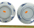 Deux assiettes en porcelaine à décor Ima
