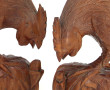 CHINE Vers 1930 - Paire de coqs en bois 