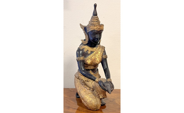 "L'offrande" bronze, Thaïlande Xxe, H. 4