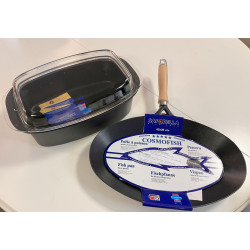 Poêle à poisson en aluminium anti-adhére