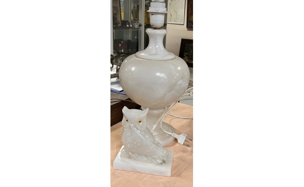Chouette 15 cm et pied de lampe 35 cm en