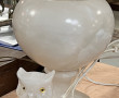 Chouette 15 cm et pied de lampe 35 cm en