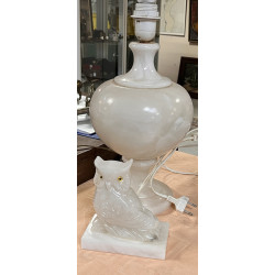Chouette 15 cm et pied de lampe 35 cm en