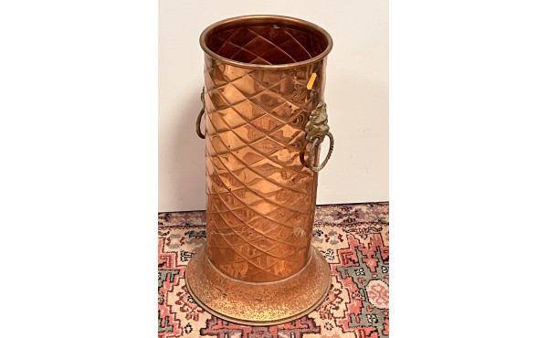 Porte-parapluie en cuivre H. 46 cm (qqs 