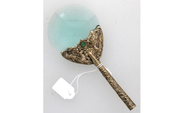 Loupe à manche en alliage et 2 petits ca