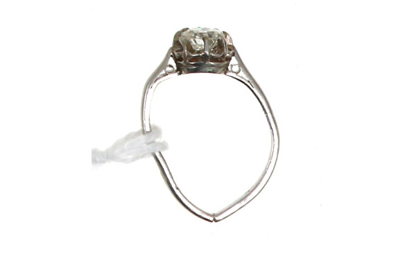 Bague solitaire diamant en or gris, diam