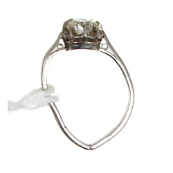 Bague solitaire diamant en or gris, diam