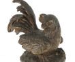POULE - Petit bronze à patine brune, H 8