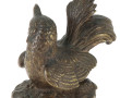 POULE - Petit bronze à patine brune, H 8