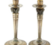 Paire de flambeaux style Empire en bronz