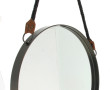 Miroir rond moderne, entourage métal, di