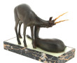 Deux gazelles, sujet en métal compositio