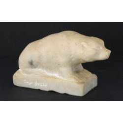 Ecole Xxème - "Ours blanc", sujet en mar