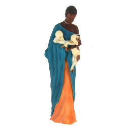 "Jeune fille Masaï", sculpture en résine