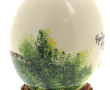 Oeuf d'autruche à décor peint d'une pant
