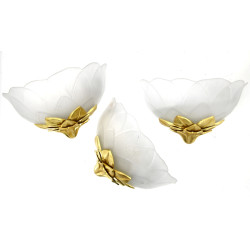 Ensemble de 3 appliques de qualité en br