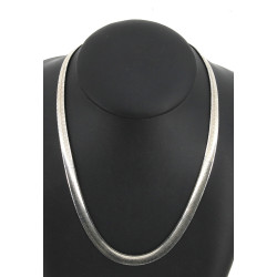 Collier maille plate en argent 925ème, p