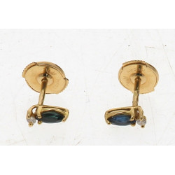 Paire de puces d'oreilles en or jaune 18