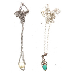 Lot de 2 pendentifs couleur turquoise po