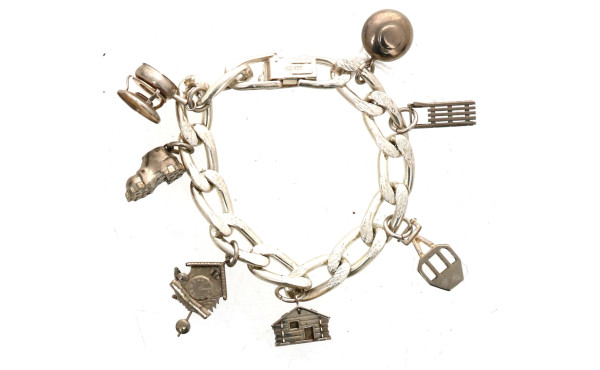 Bracelet à breloques en argent 925ème, p