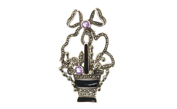 Broche en argent 925ème en forme de pani