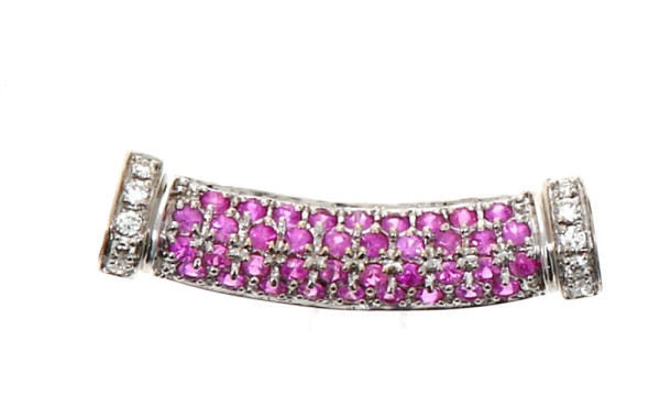 Pendentif en or gris 18 cts, poinçon têt