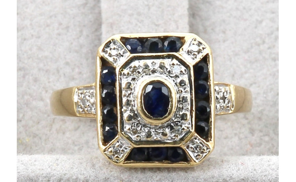 Bague en or jaune 18 cts, poinçon tête d