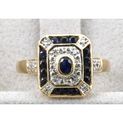 Bague en or jaune 18 cts, poinçon tête d