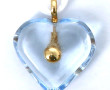 BACCARAT - Pendentif cœur en cristal ble