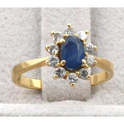 Bague en or jaune 18 cts, poinçon tête d