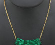 Collier en malachite forme draperie et m