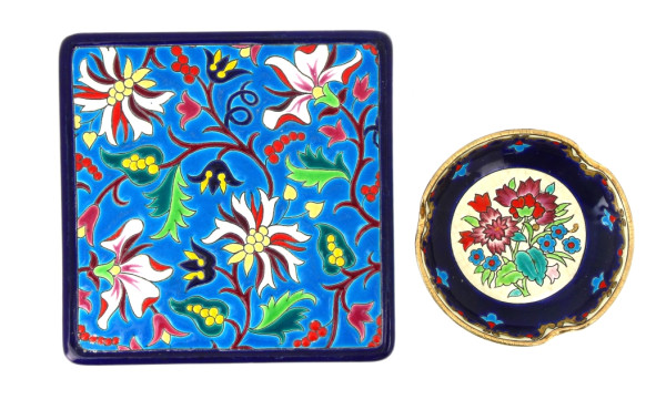 LONGWY - Dessous de plat carré et coupe 