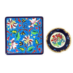 LONGWY - Dessous de plat carré et coupe 