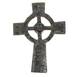 Grande croix celtique en céramique à éma