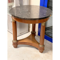 Guéridon bas de style Empire en placage 