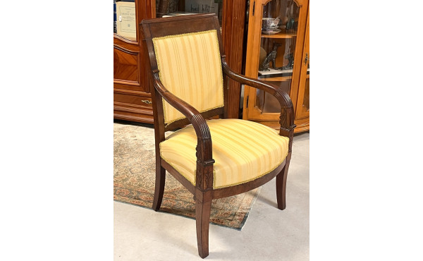 Fauteuil style Restauration en acajou, t