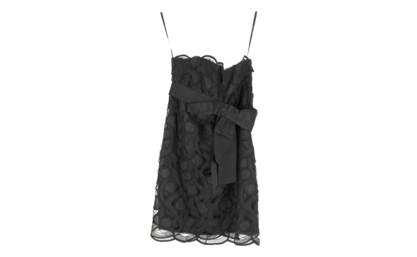MARC JACOBS - Robe bustier noire en soie