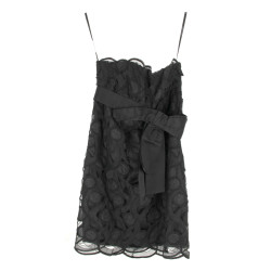 MARC JACOBS - Robe bustier noire en soie