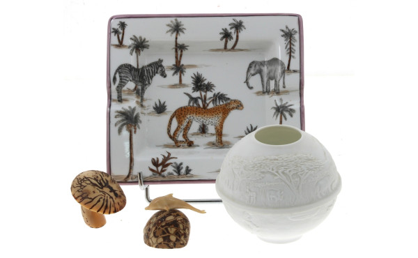 Photophore en biscuit blanc en porcelain