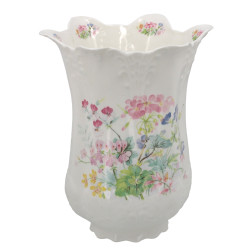 Vase en porcelaine fine blanche à décor 