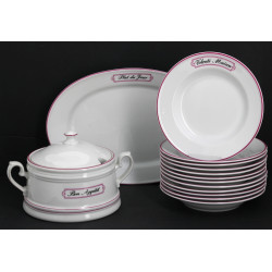 Eléments de service de table en porcelai