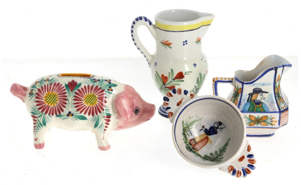 HB et HB Henriot QUIMPER - Lot de 4 pièc