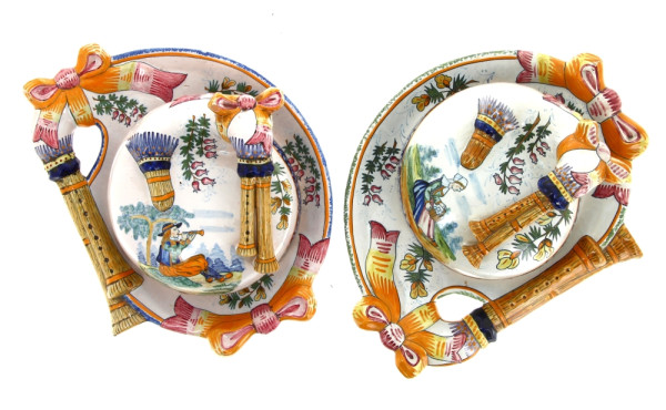 HENRIOT Quimper - Paire de fromagers en 